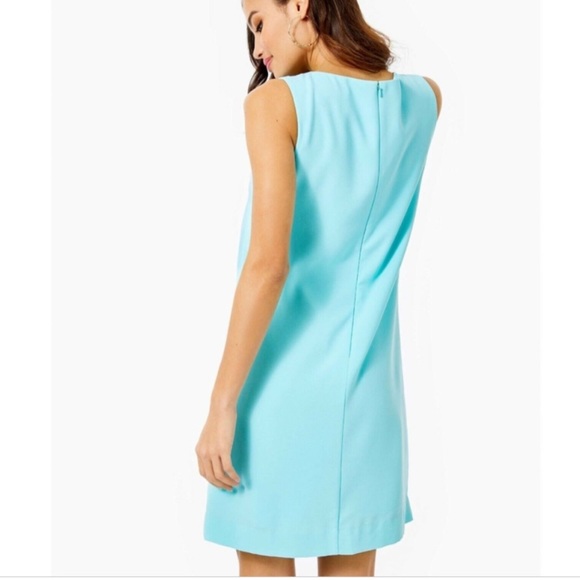 Lilly Pulitzer Penelope blue Ibiza embellished sleeveless shift dress women’s 8 - Picture 3 of 10